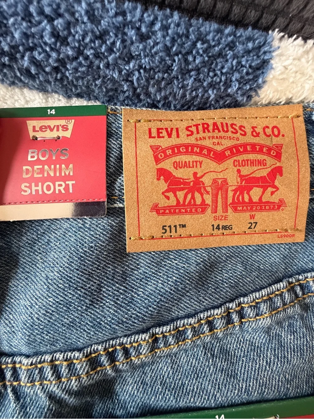 Levi's Light Blue Distressed Jean Shorts